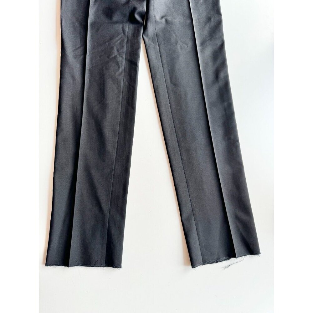 NWOT Men's CANALI Black Travel Wool Mohair Satin-Trimmed Tuxedo Pants, Size 46R - Picture 7 of 16
